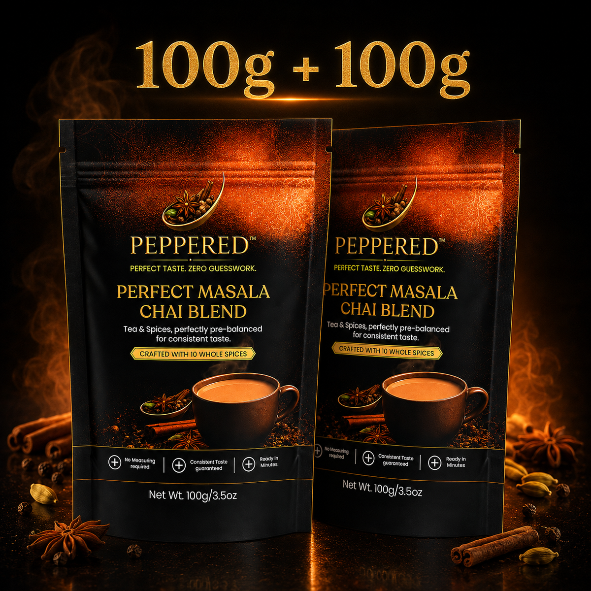 Pack of 2(Pepepred Masala chai blend 100g)