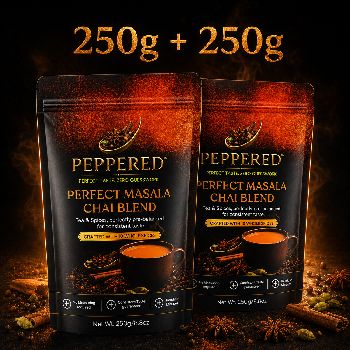 Pack of 2(Pepepred Masala chai blend 250g)